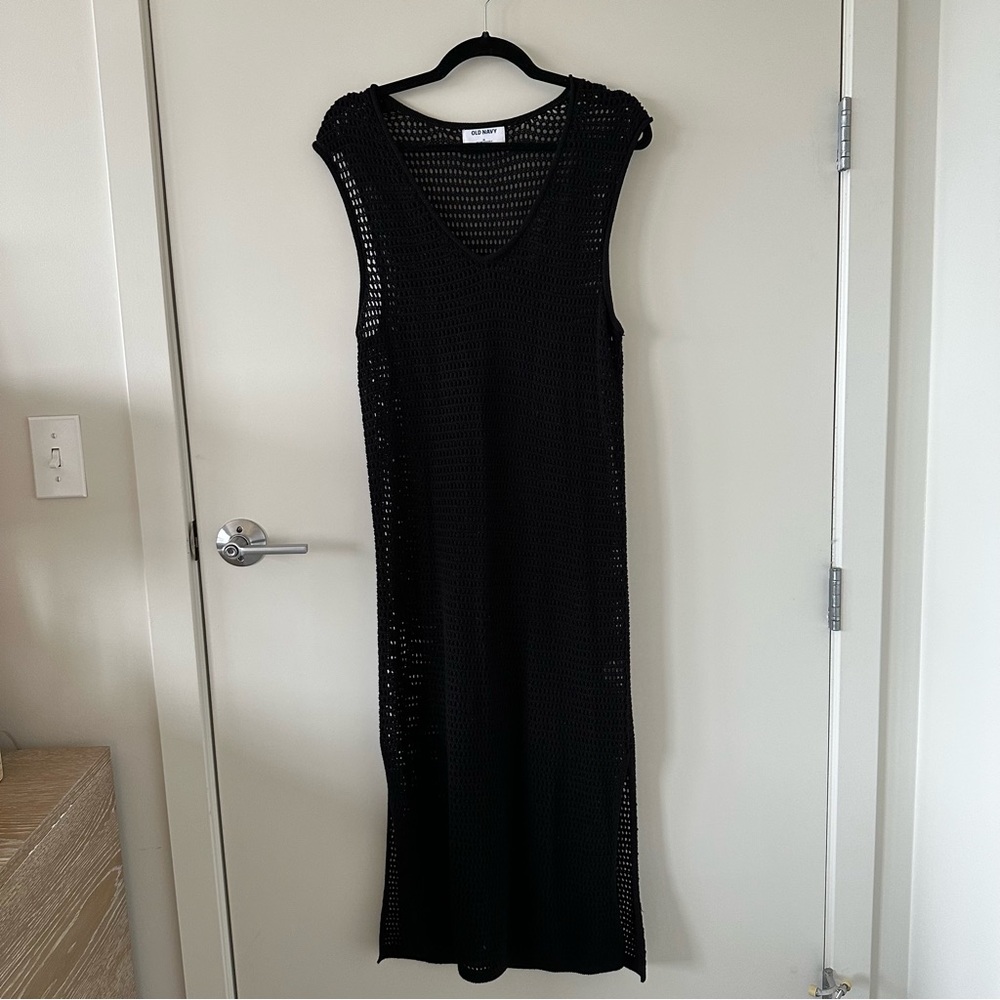 Old Navy Open Knit Swim Coverup in Black